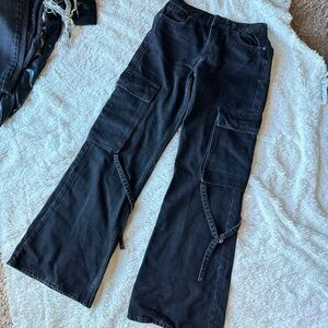 Zara Black Cargo Jeans